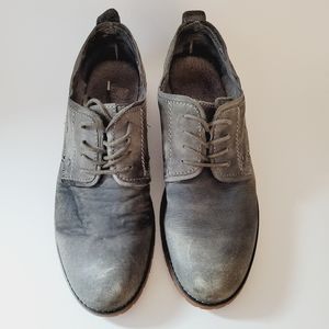 Bed Stu Cobbler Series Distressed Gray Leather Oxfords